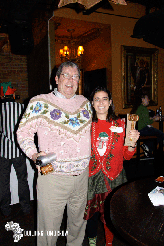 Bob Hunter and Maria Srour were crowned King & Queen of Building Tomorrow's 2nd Annual Ugly Sweater Party last Thursday!